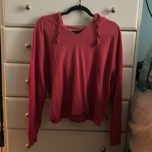 Slightly cropped light weight hoodie